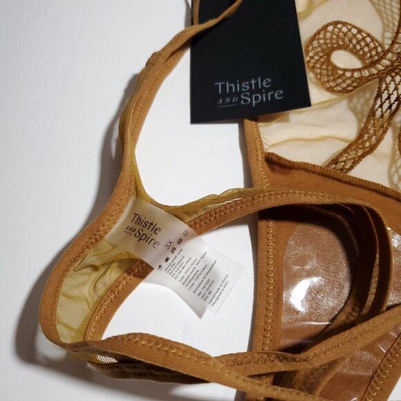 Thistle and Spire Medusa Thong Panty Gold Underwear Plus Size 3X Yellow Snake - Picture 6 of 6